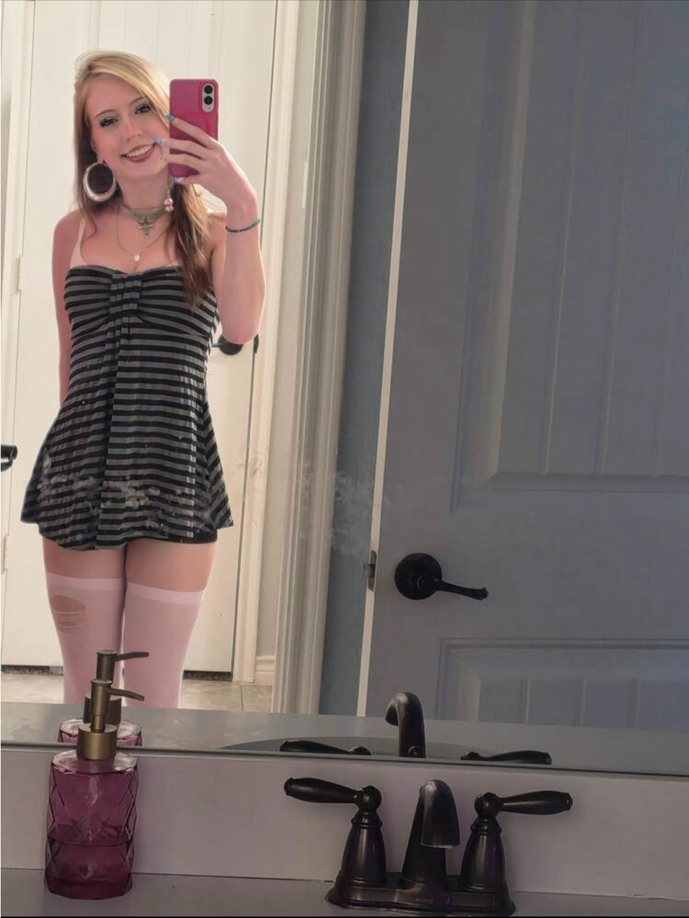 Striped Black & Gray Sweetheart halter Neckline Tank Top cute Y2K top dress